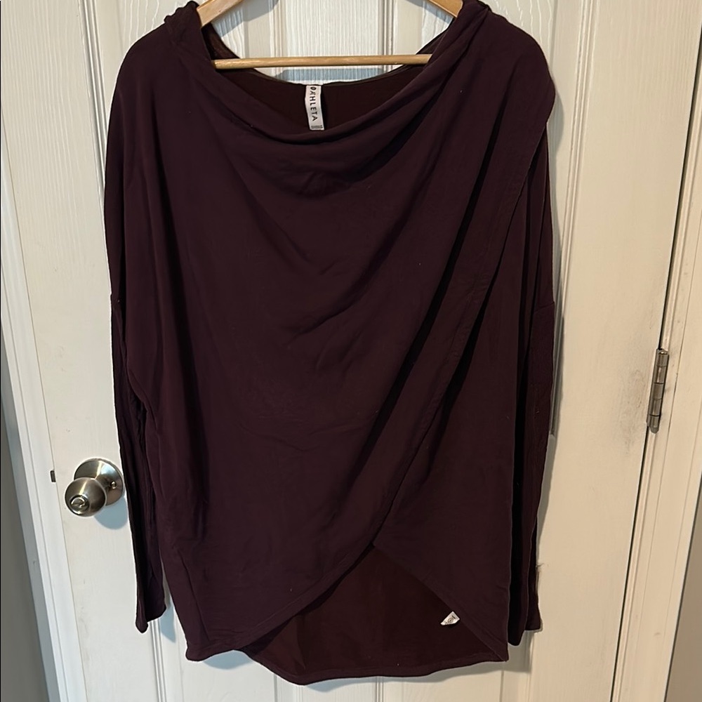 Women's Maroon Long Sleeve Top